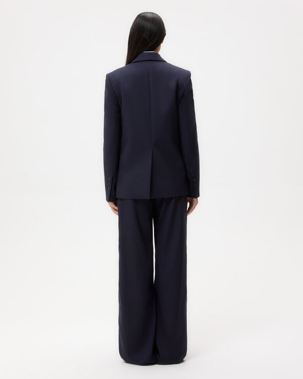TWP Midnight Perfect Boyfriend Blazer in Micro Herringbone Suiting view 5