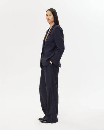TWP Midnight Perfect Boyfriend Blazer in Micro Herringbone Suiting view 4