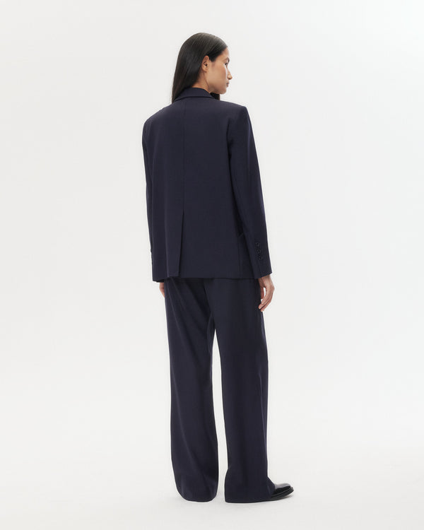 TWP Midnight Perfect Boyfriend Blazer in Micro Herringbone Suiting view 5