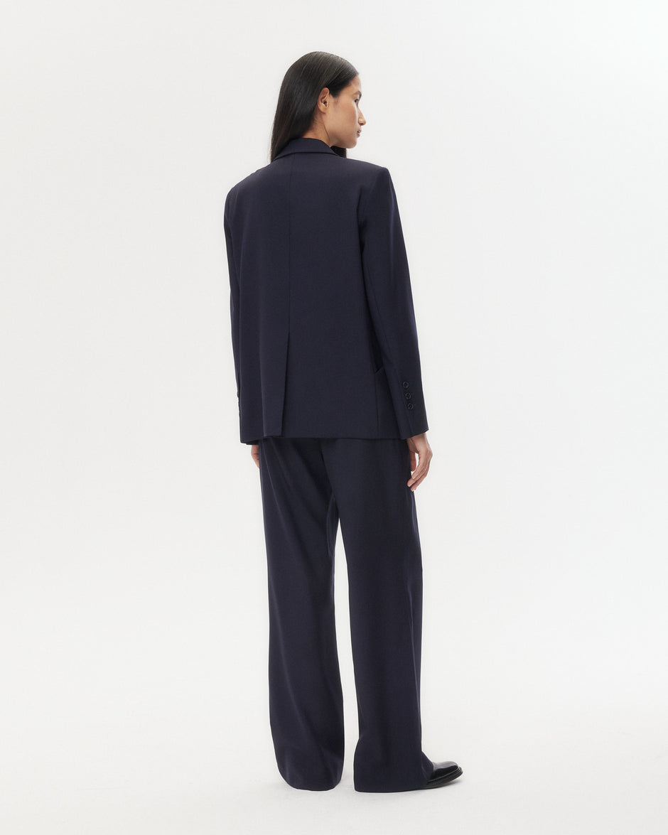 TWP Midnight Perfect Boyfriend Blazer in Micro Herringbone Suiting view 5