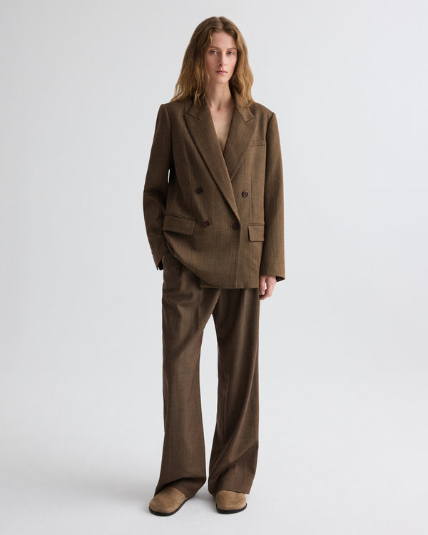 TWP Taupe Harper Blazer in Stretch Wool view 2