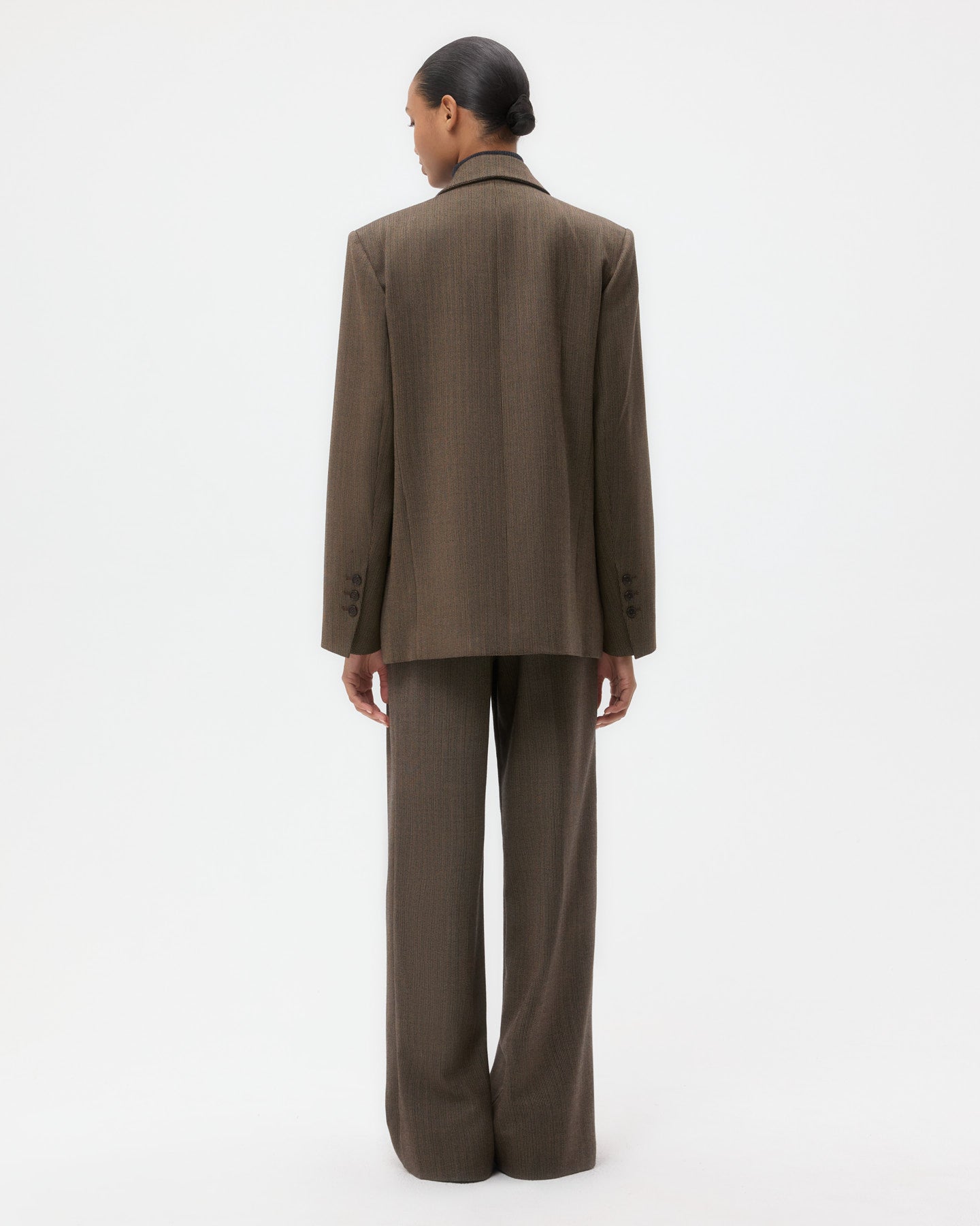 TWP Taupe Harper Blazer in Stretch Wool view 5