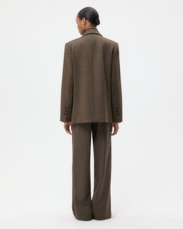 TWP Taupe Harper Blazer in Stretch Wool view 5