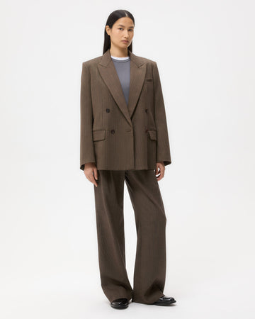 TWP Taupe Harper Blazer in Stretch Wool view 3