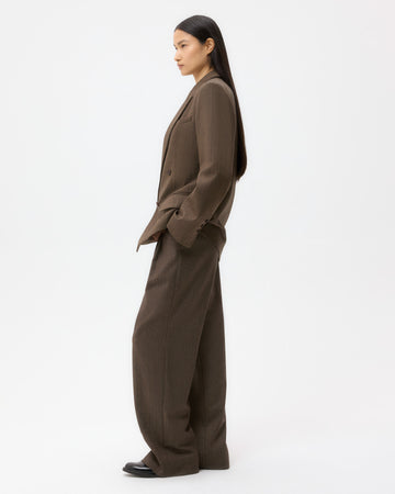 TWP Taupe Harper Blazer in Stretch Wool view 4