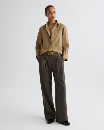 TWP Taupe Sulli Pant in Stretch Wool view 3