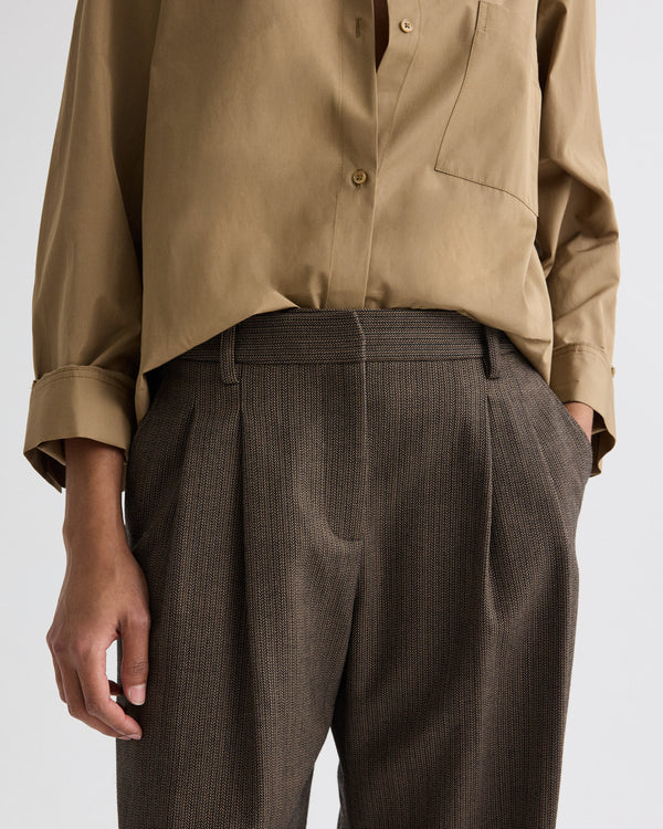TWP Taupe Sulli Pant in Stretch Wool view 2
