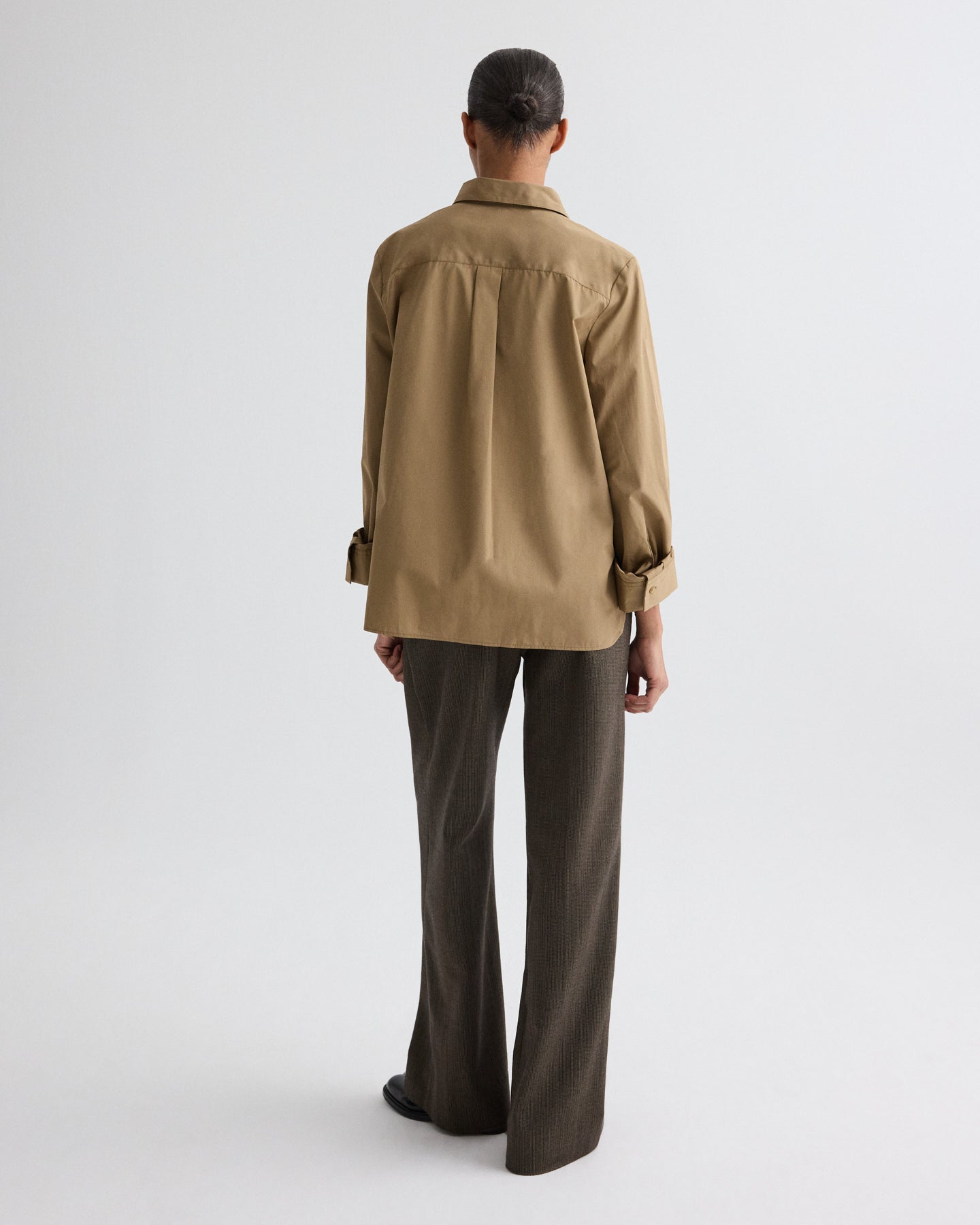 TWP Taupe Sulli Pant in Stretch Wool view 5