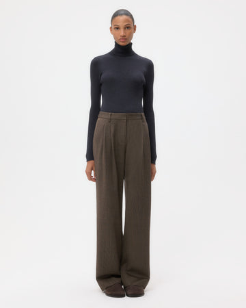 TWP Taupe Sulli Pant in Stretch Wool view 6