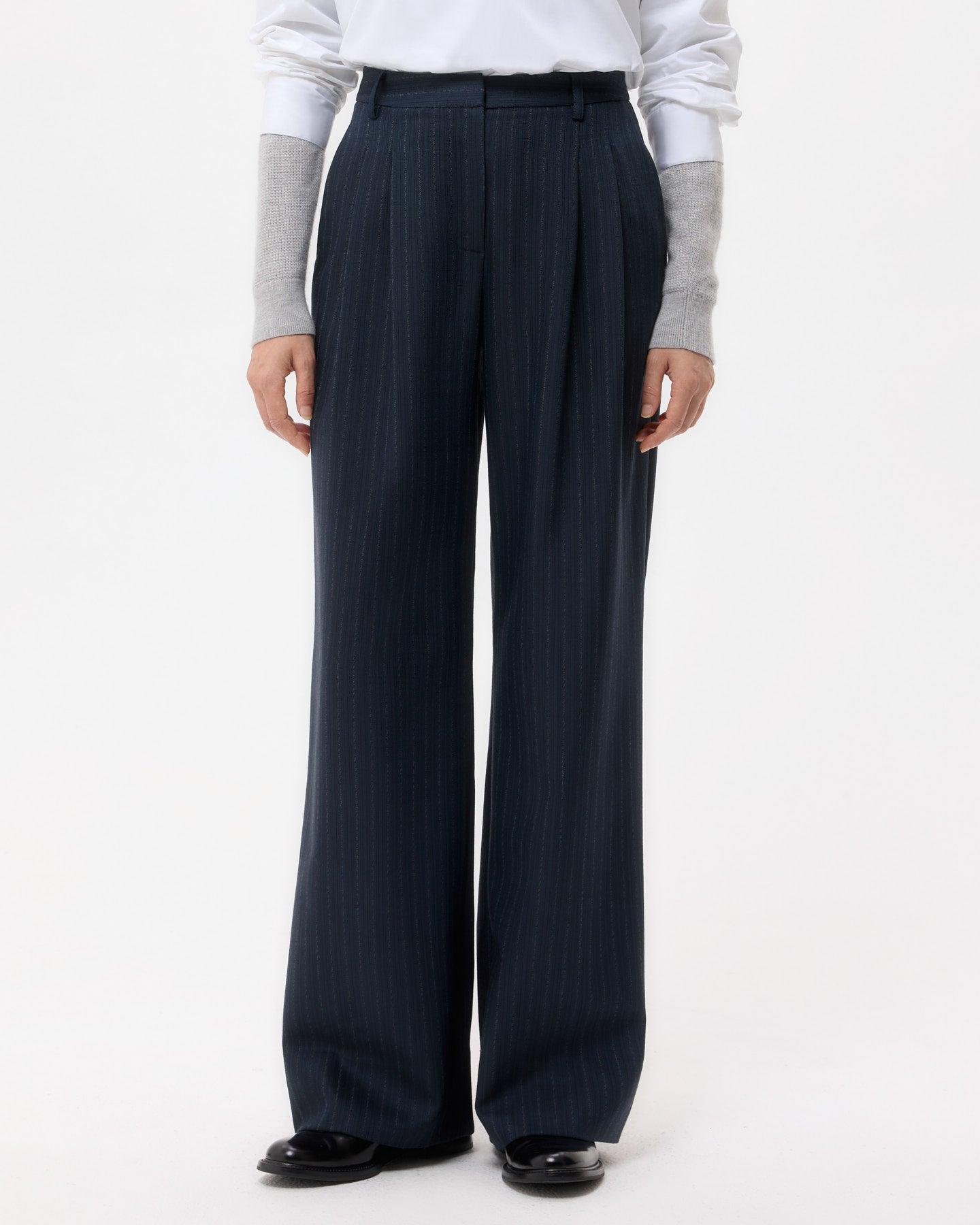 TWP Insignia blue Sulli Pant in Stretch Wool view 2