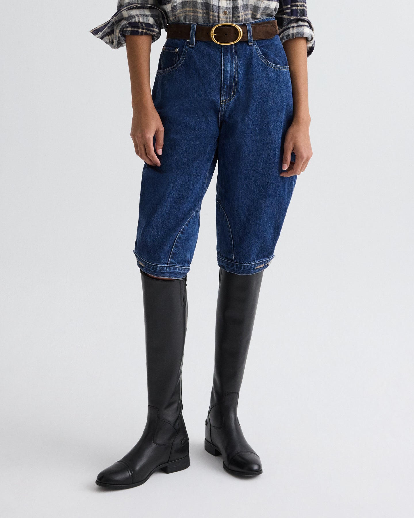 TWP Dark stone Jodhpur in Denim view 2