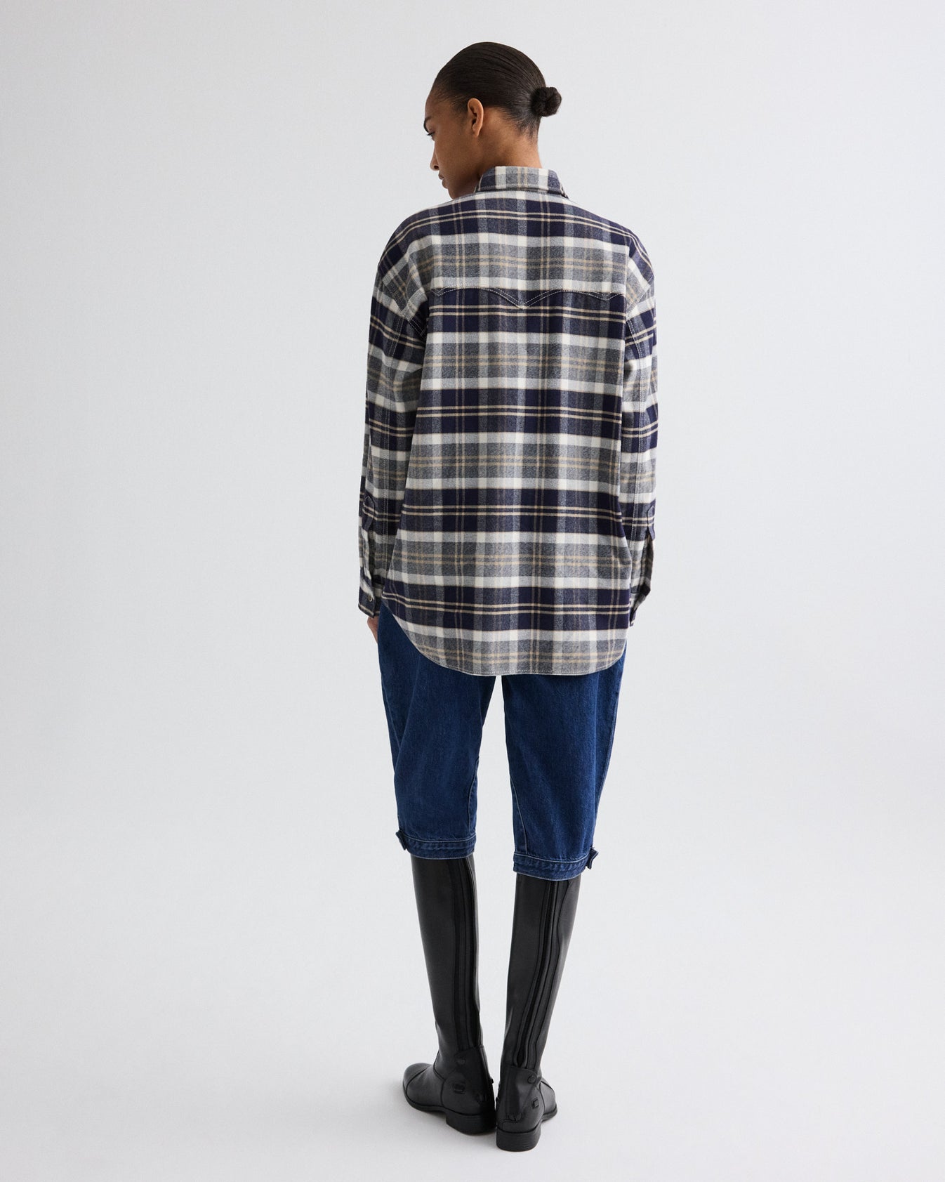 TWP Dark stone Jodhpur in Denim view 5