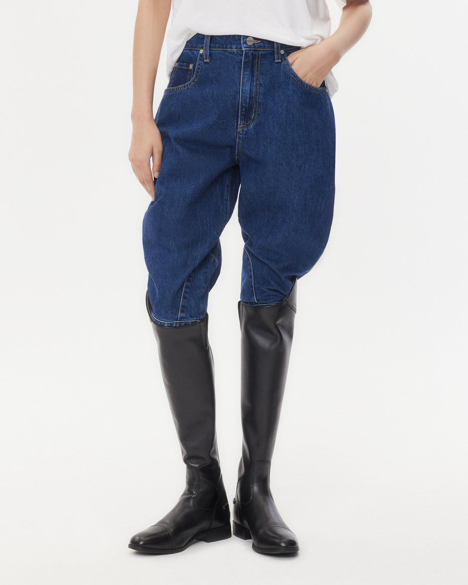 TWP Dark stone Jodhpur in Denim view 3