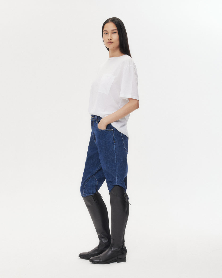 TWP Dark stone Jodhpur in Denim view 1