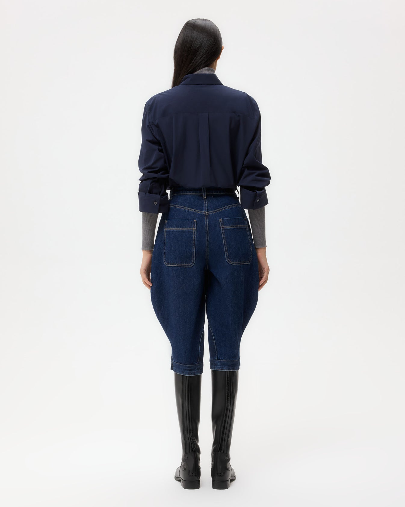 TWP Dark stone Jodhpur in Denim view 5