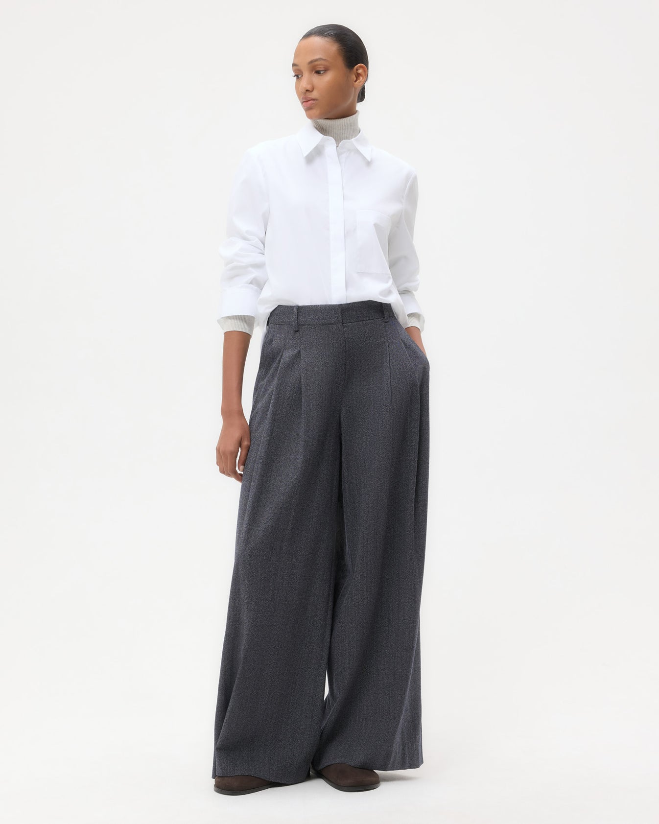 TWP Midnight melange Next Didi in Stretch Wool view 4