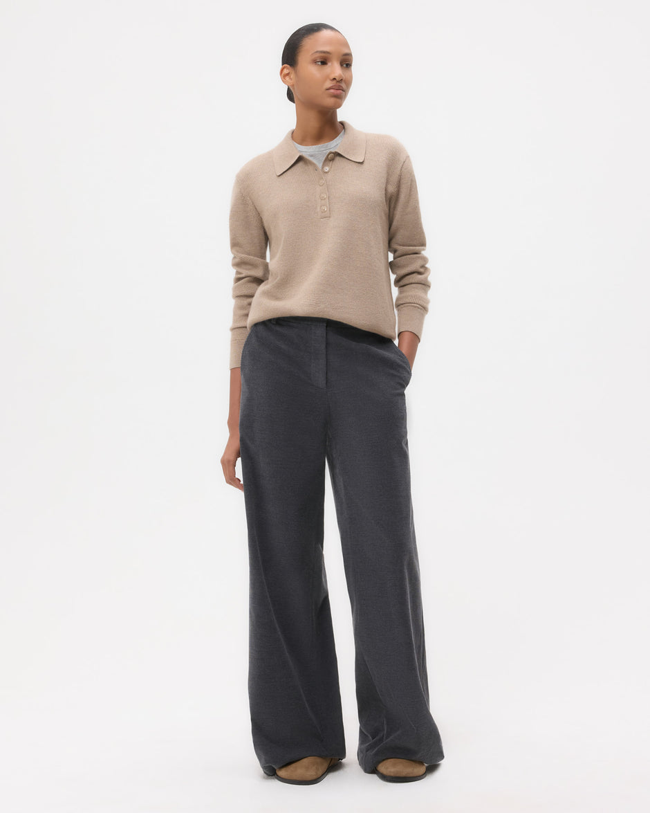 TWP Charcoal heather grey Dylan Pant in Corduroy view 1