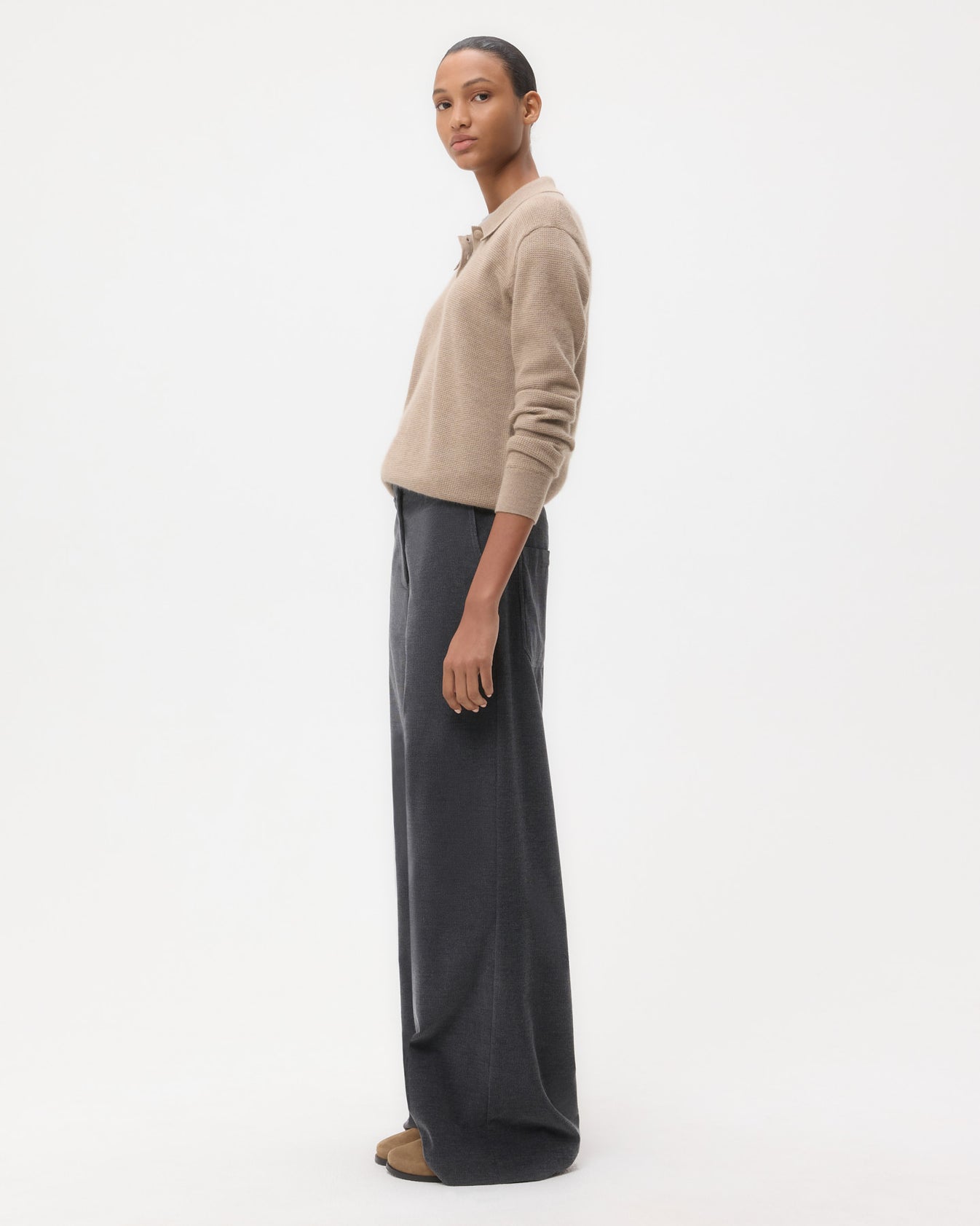 TWP Charcoal heather grey Dylan Pant in Corduroy view 3