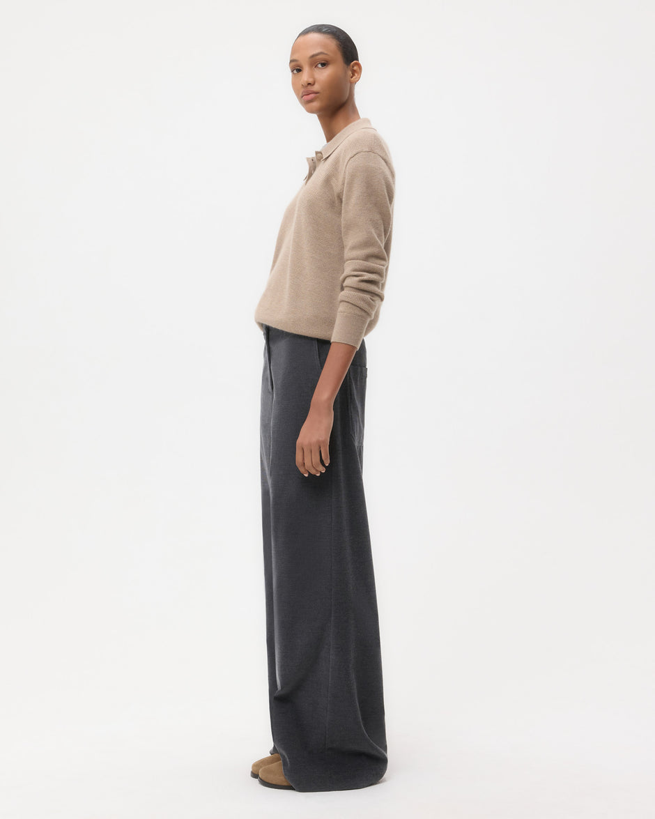TWP Charcoal heather grey Dylan Pant in Corduroy view 3