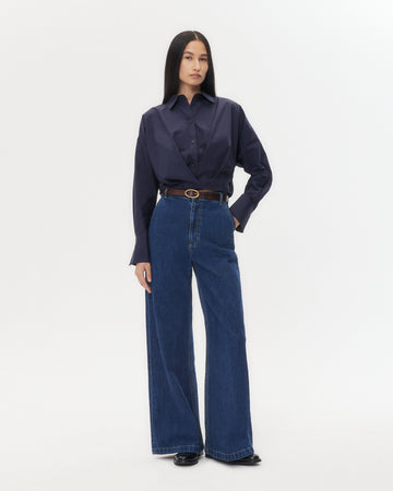 TWP Dark stone McDougal St Jean in Heavy Denim view 2
