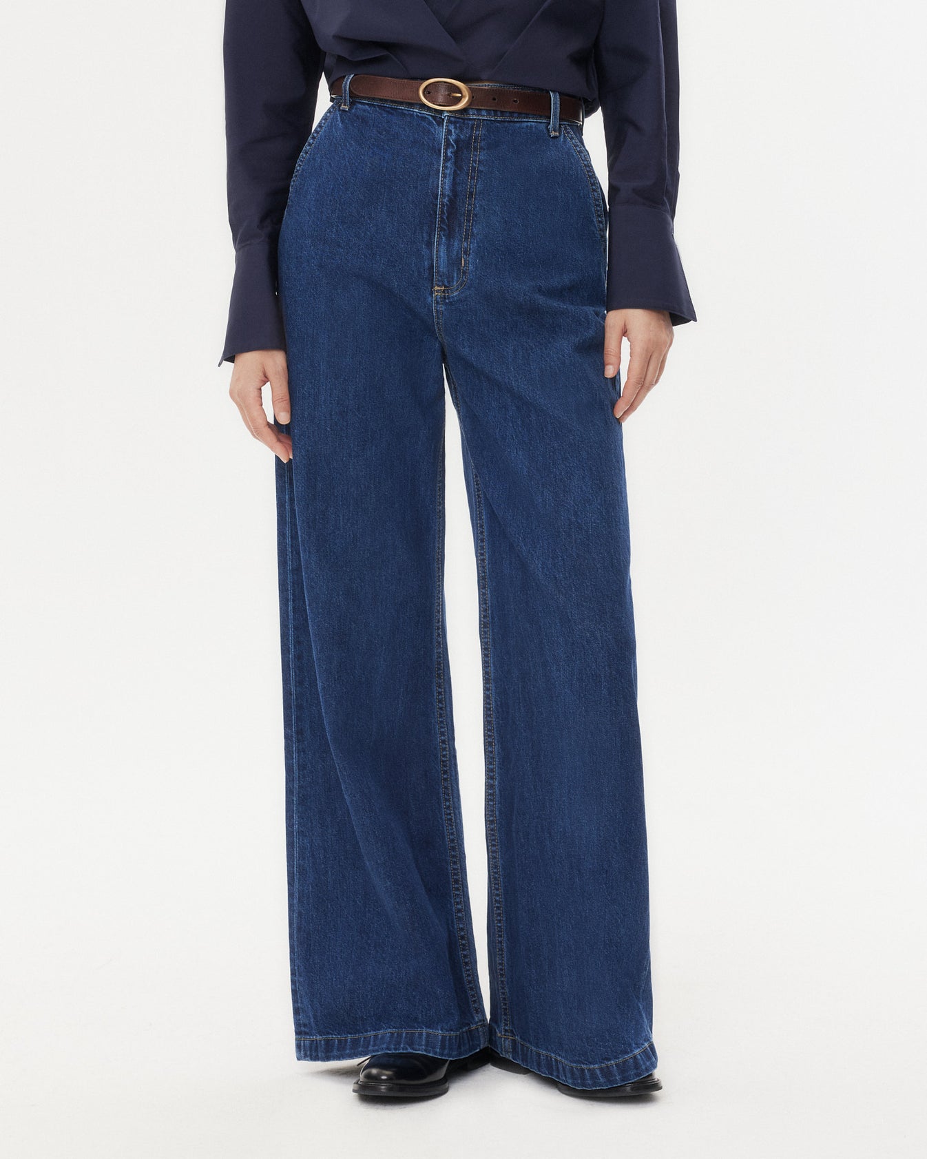 TWP Dark stone McDougal St Jean in Heavy Denim view 1
