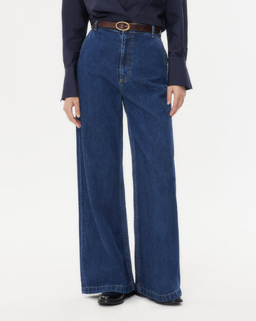 TWP Dark stone McDougal St Jean in Heavy Denim view 1