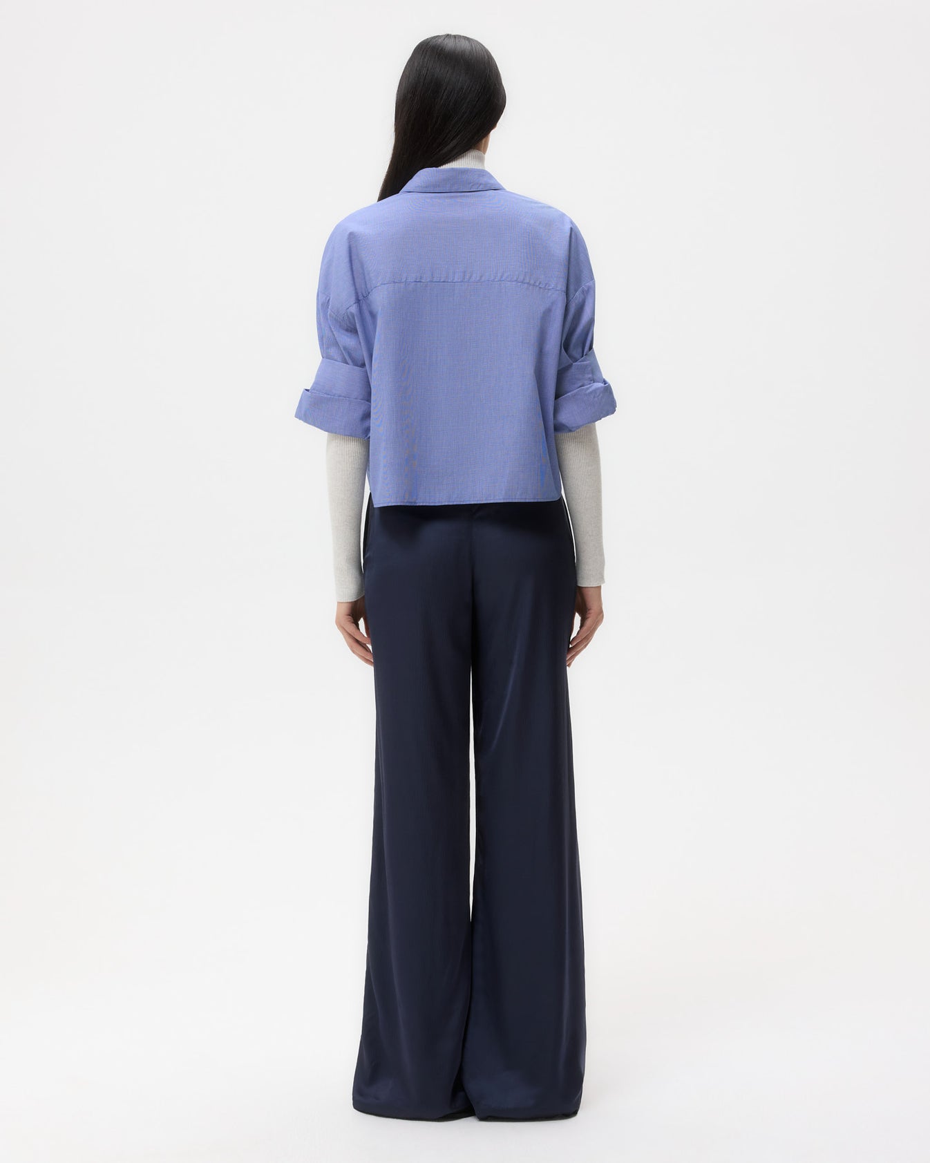 TWP Parisian night Downing in Pant Hammered Viscose Satin view 6