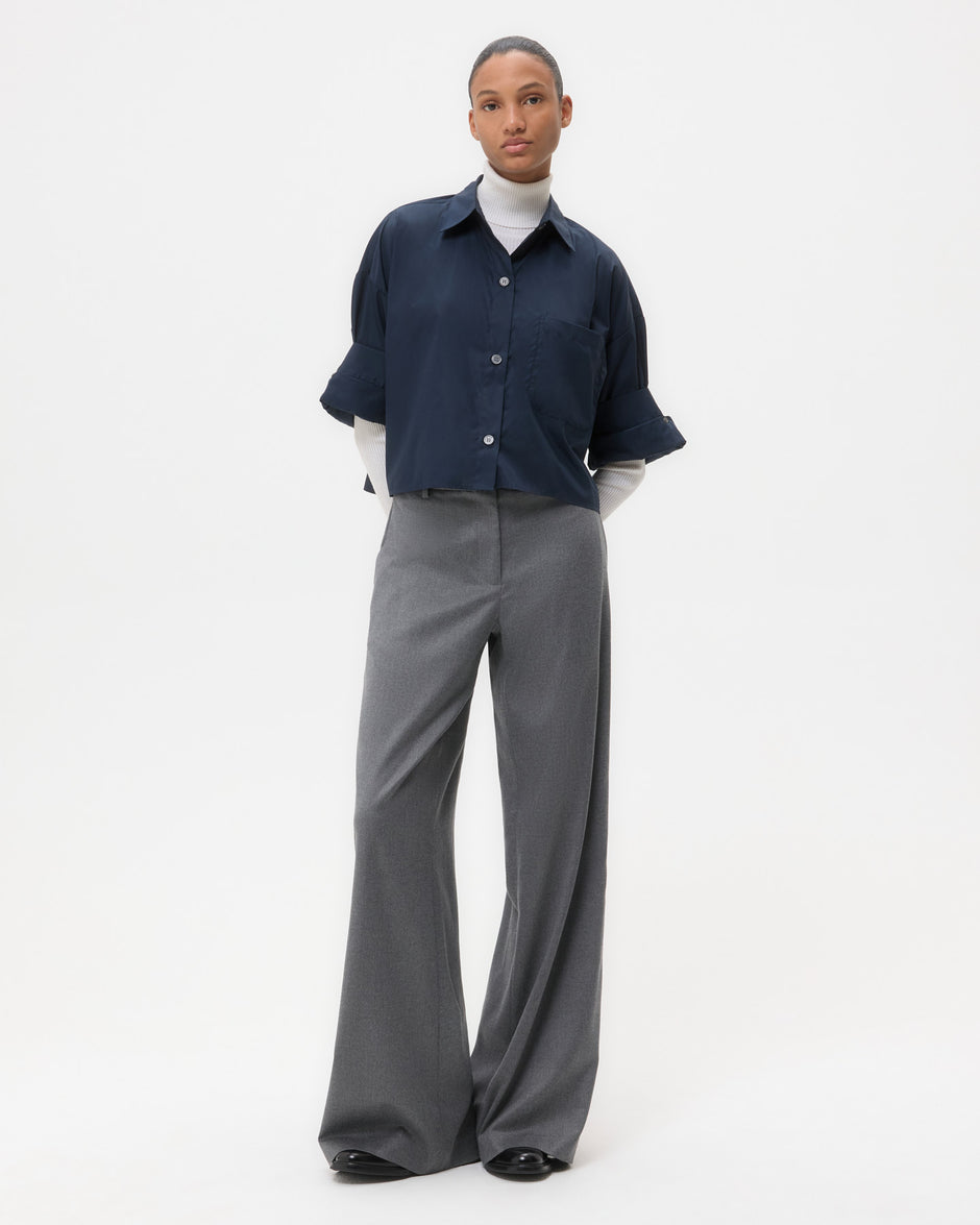 TWP Medium heather grey Downing Pant in Stretch Wool view 1