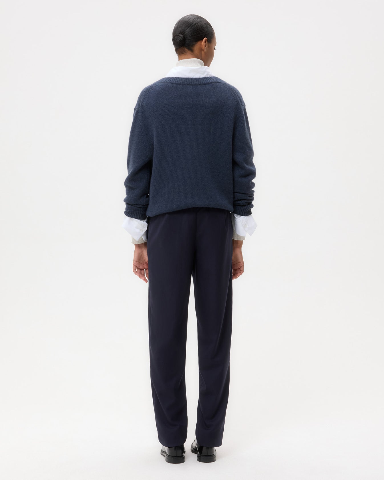 TWP Midnight Harrison Pant in Stretch Wool view 5