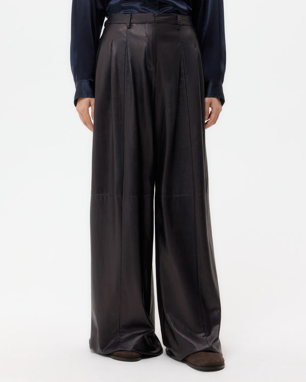 TWP Dark midnight Avery Pant in Leather view 1