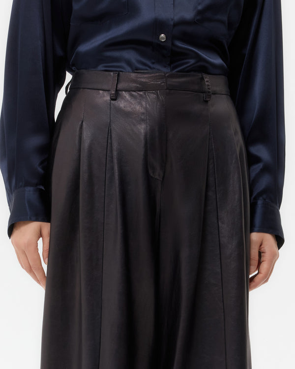 TWP Dark midnight Avery Pant in Leather view 3