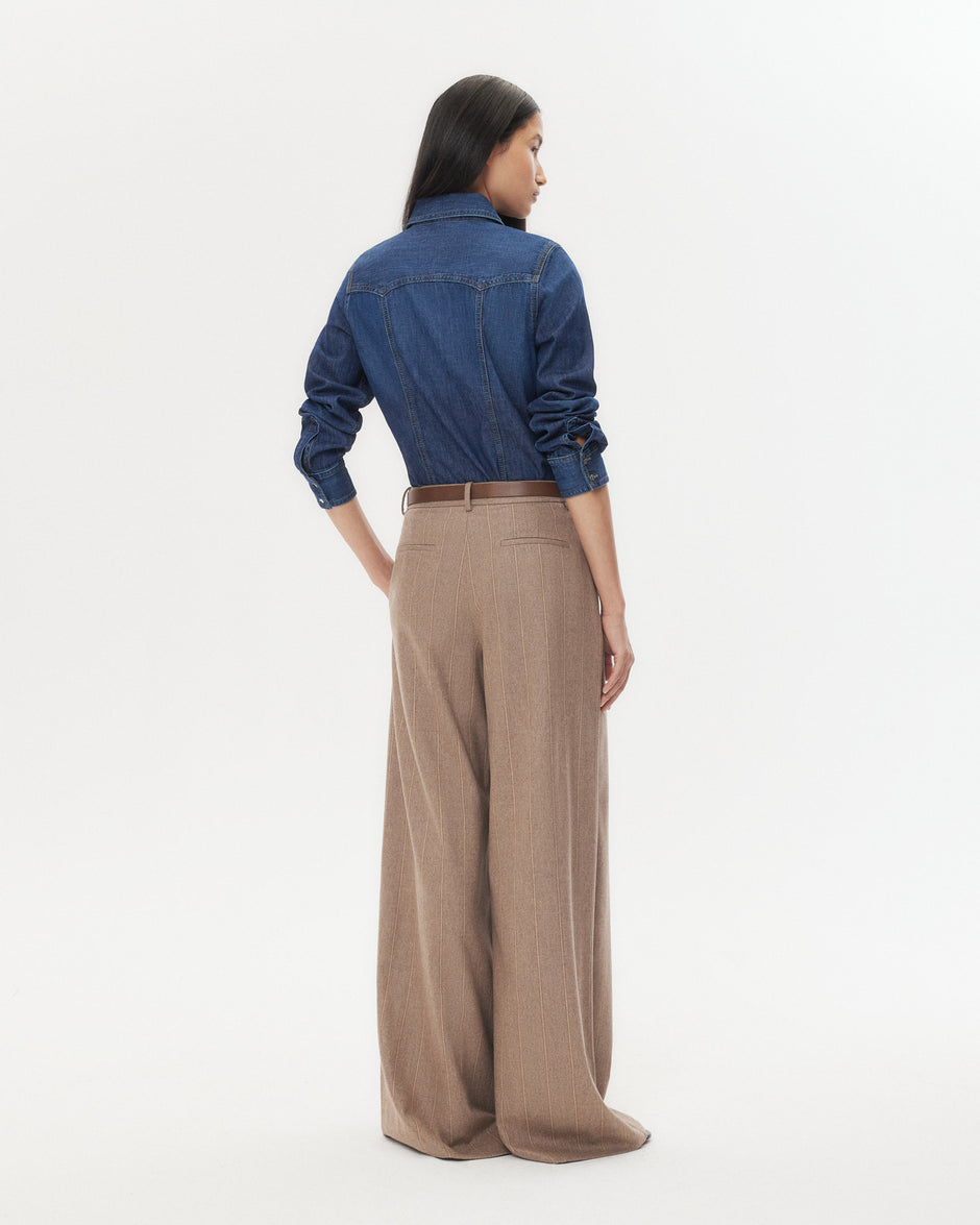 TWP Timber wolf mult Avery Pant in Stretch Wool view 5