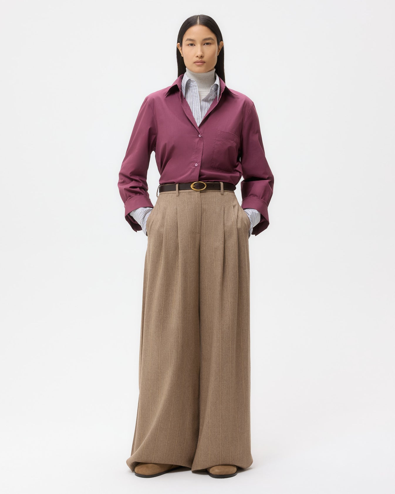 TWP Timber wolf mult Avery Pant in Stretch Wool view 3