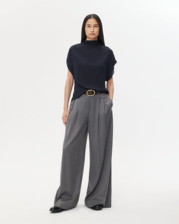 TWP Medium heather grey Avery Pant in Modern Viscose Wool view 3