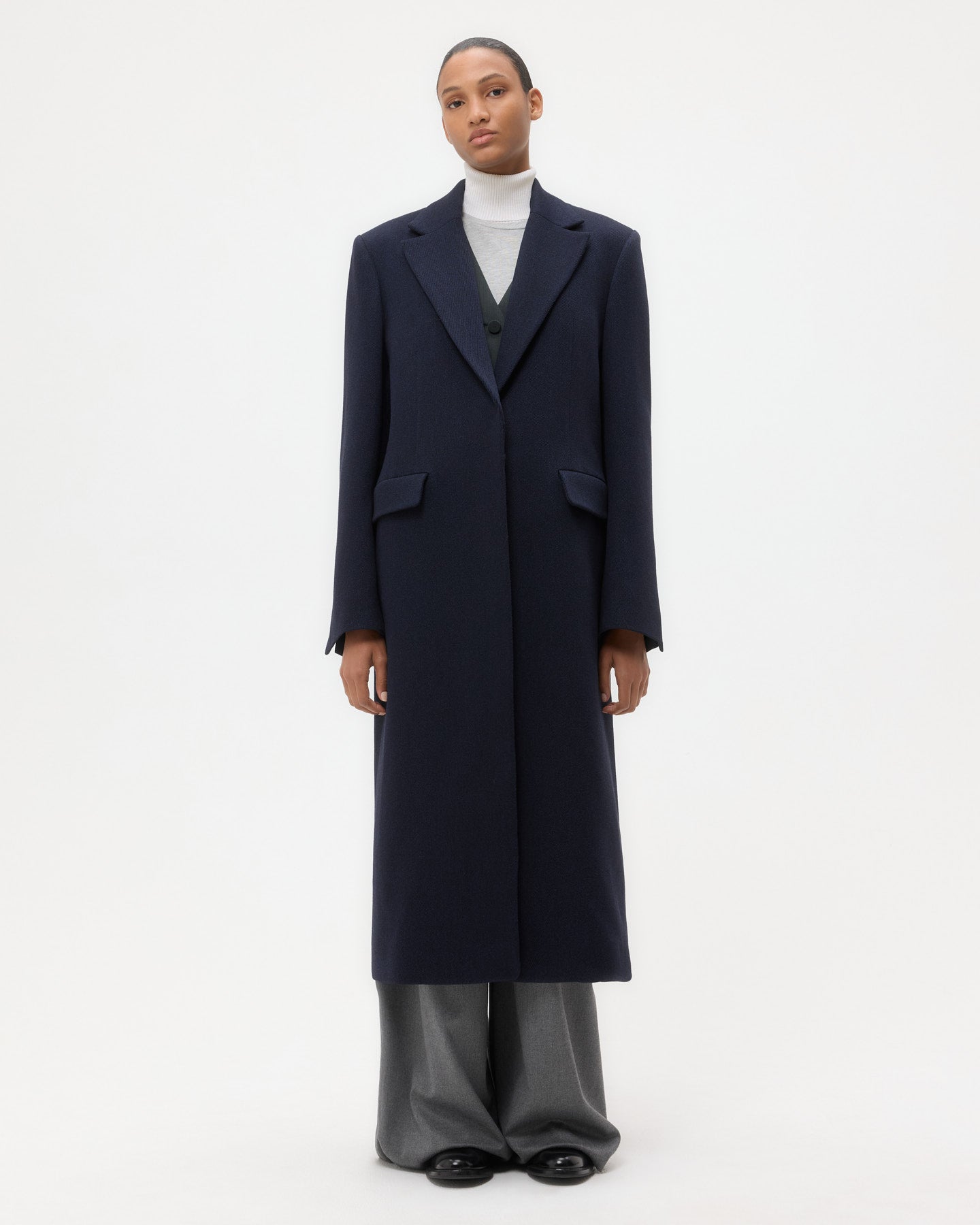 TWP Midnight Mattie Coat in Wool Twill view 2