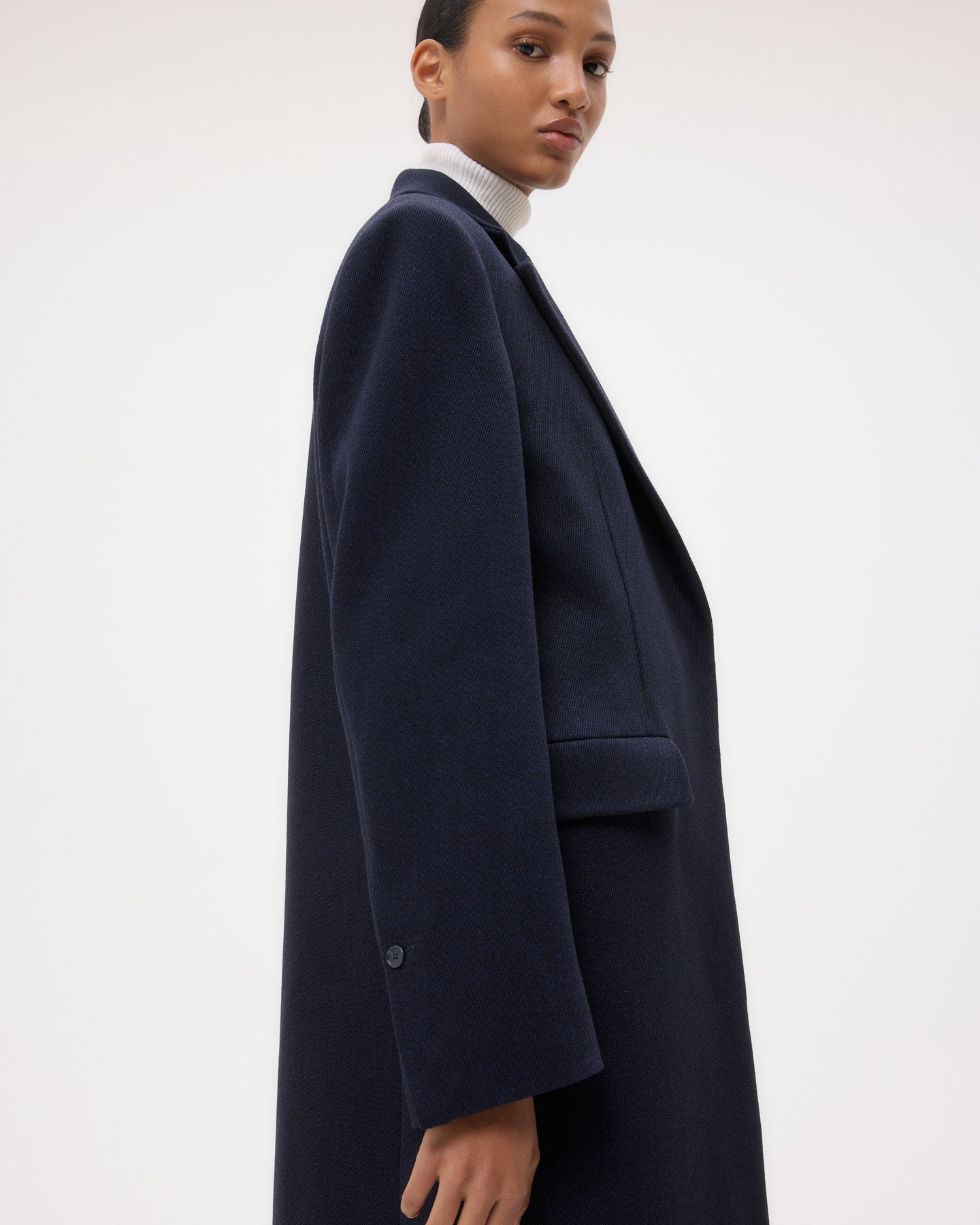 TWP Midnight Mattie Coat in Wool Twill view 3