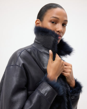 TWP Midnight Aspen Jacket in Shearling view 1
