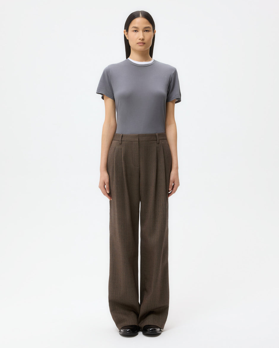 TWP Charcoal His Tee in Supima Cotton view 6