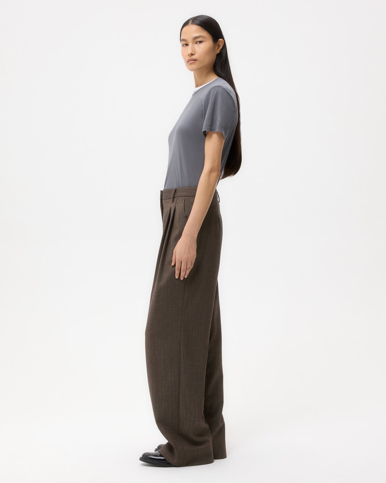 TWP Charcoal His Tee in Supima Cotton view 4