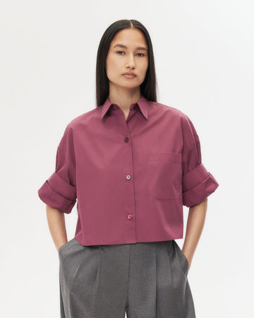 TWP Crushed violets Next Ex Shirt in Super Compact Poplin view 1