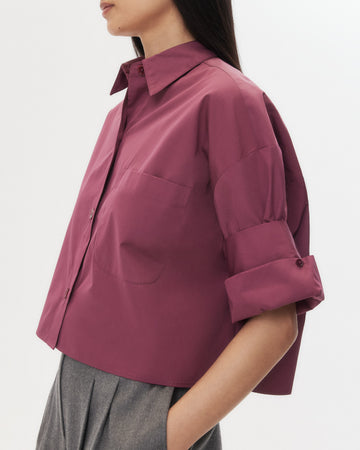 TWP Crushed violets Next Ex Shirt in Super Compact Poplin view 2