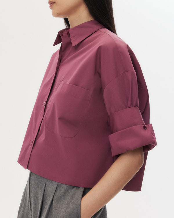 TWP Crushed violets Next Ex Shirt in Super Compact Poplin view 2