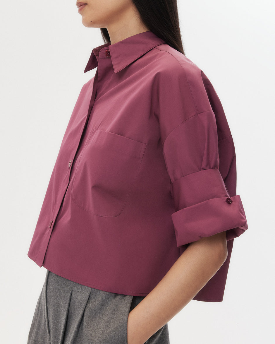 TWP Crushed violets Next Ex Shirt in Super Compact Poplin view 2