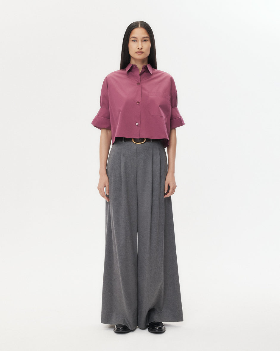TWP Crushed violets Next Ex Shirt in Super Compact Poplin view 3