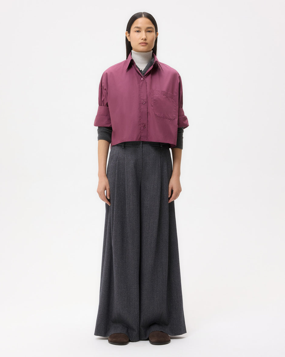 TWP Crushed violets Next Ex Shirt in Super Compact Poplin view 6