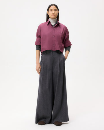TWP Crushed violets Next Ex Shirt in Super Compact Poplin view 3