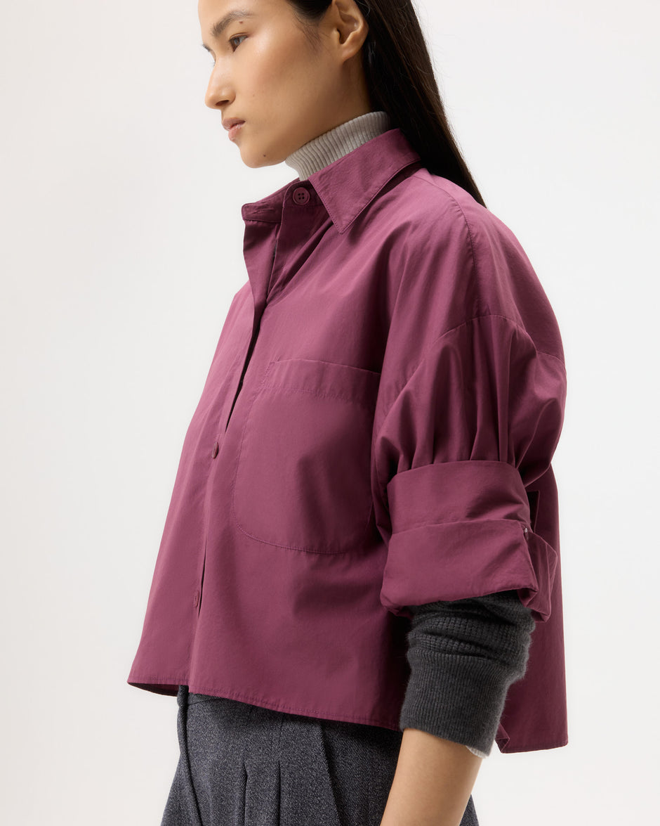 TWP Crushed violets Next Ex Shirt in Super Compact Poplin view 1