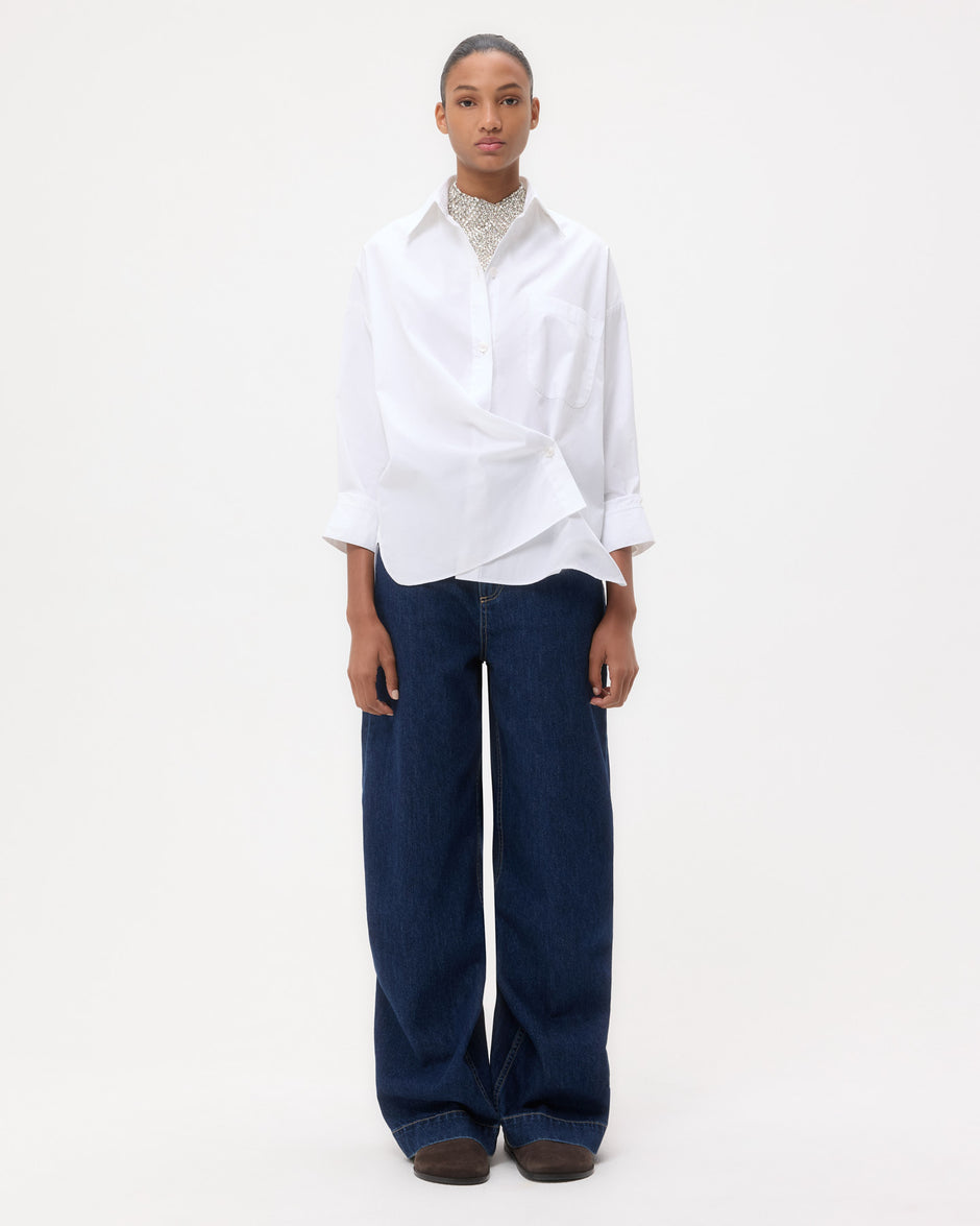 TWP White New Earl in Super Compact Poplin view 1