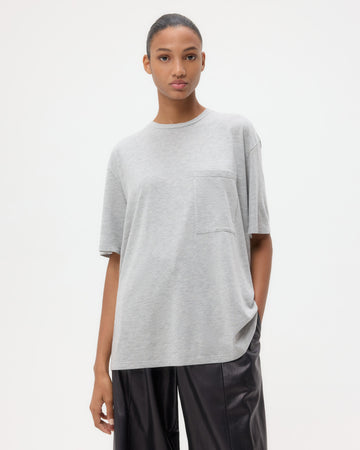 TWP Charcoal Big Boy Tee in Supima Cotton view 2