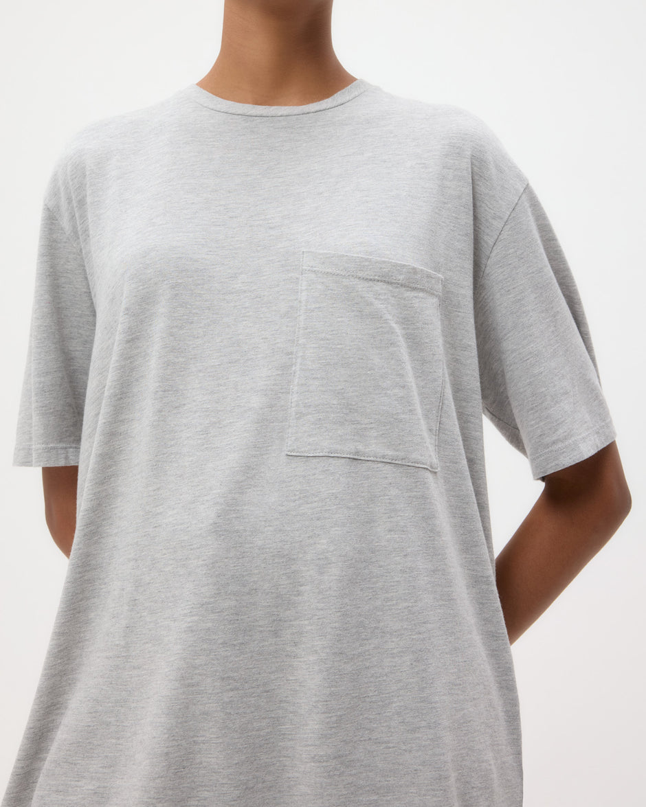 TWP Charcoal Big Boy Tee in Supima Cotton view 3